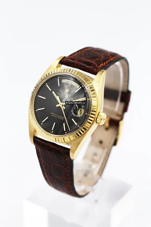 Popular Replica Rolex Day-date 36 1803 Caliber 1556 Automatic Movement 36mm Yellow Gold Case Mens/unisex Watch - Image 4