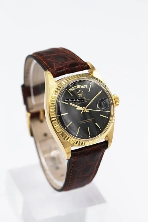 Popular Replica Rolex Day-date 36 1803 Caliber 1556 Automatic Movement 36mm Yellow Gold Case Mens/unisex Watch - Image 5