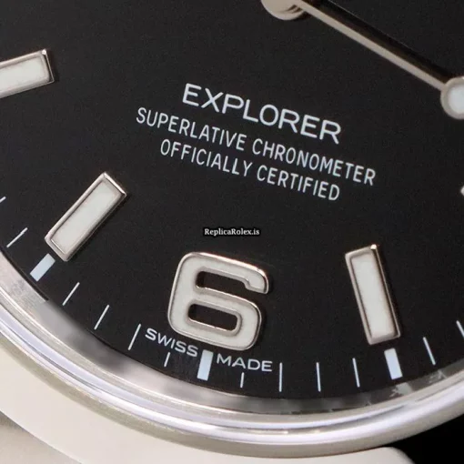 Amazing Replica Rolex Explorer 214270 Caliber 3132 Automatic Movement 39mm Steel Case Watch - Image 5