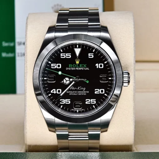 Inexpensive Replica Rolex Air King 116900 Caliber 3131 Automatic Movement 40mm Steel Case Mens/unisex Watch - Image 2