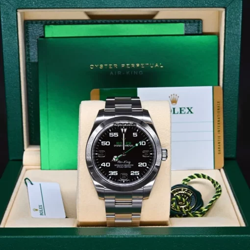 Inexpensive Replica Rolex Air King 116900 Caliber 3131 Automatic Movement 40mm Steel Case Mens/unisex Watch - Image 7