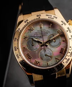 Luxury Replica Rolex Daytona 116518 Caliber 4130 Automatic Movement 40x47mm Yellow Gold Case Mens/unisex Watch