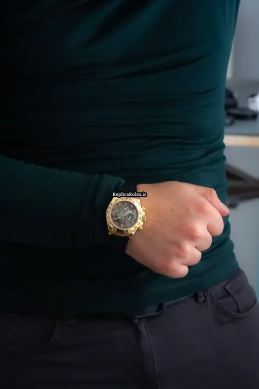Luxury Replica Rolex Daytona 116518 Caliber 4130 Automatic Movement 40x47mm Yellow Gold Case Mens/unisex Watch - Image 13