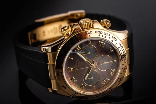Luxury Replica Rolex Daytona 116518 Caliber 4130 Automatic Movement 40x47mm Yellow Gold Case Mens/unisex Watch - Image 2