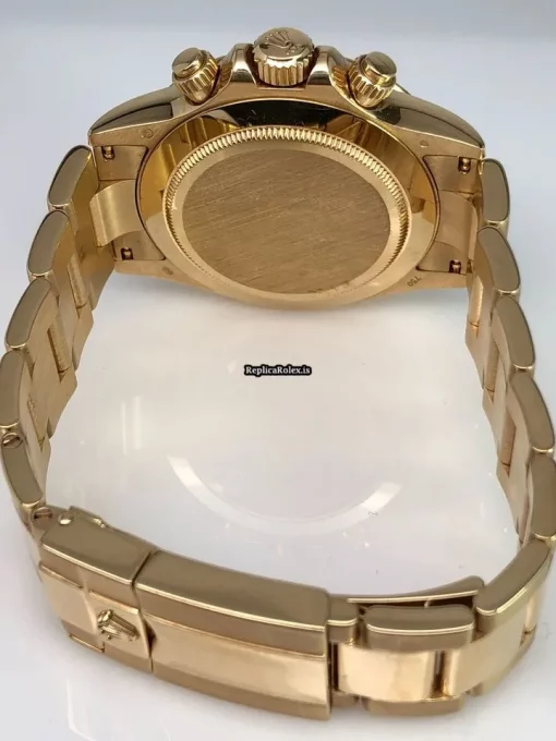 Lovely Replica Rolex Daytona 116528 Caliber 4130 Automatic Movement 40mm Yellow Gold Case Mens/unisex Watch - Image 10