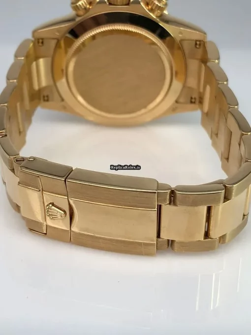 Lovely Replica Rolex Daytona 116528 Caliber 4130 Automatic Movement 40mm Yellow Gold Case Mens/unisex Watch - Image 11
