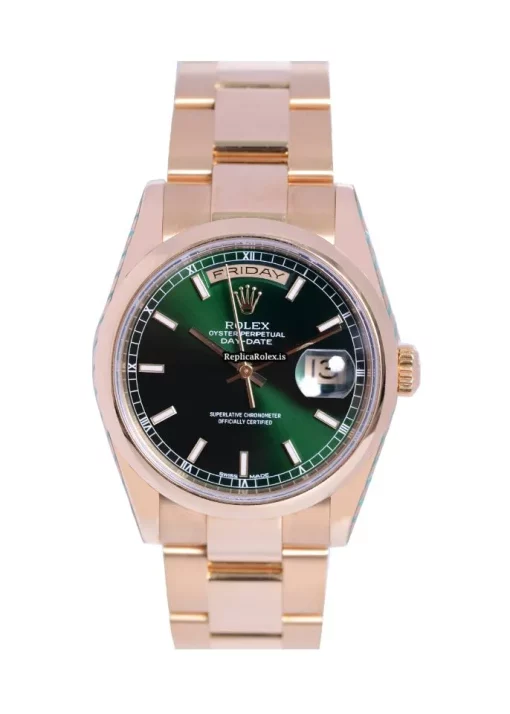 Swiss Replica Rolex Day-date 36 118208 Automatic Movement 36mm Yellow Gold Case Mens/unisex Watch