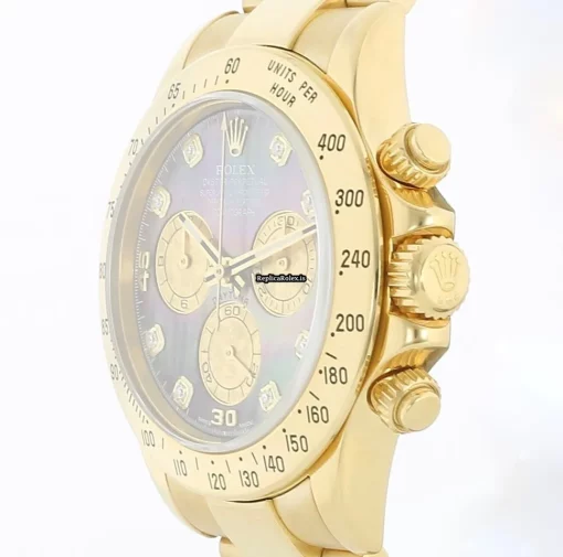 High Quality Replica Rolex Daytona 116528 Caliber 4130 Automatic Movement 40mm Yellow Gold Case Mens/unisex Watch - Image 3