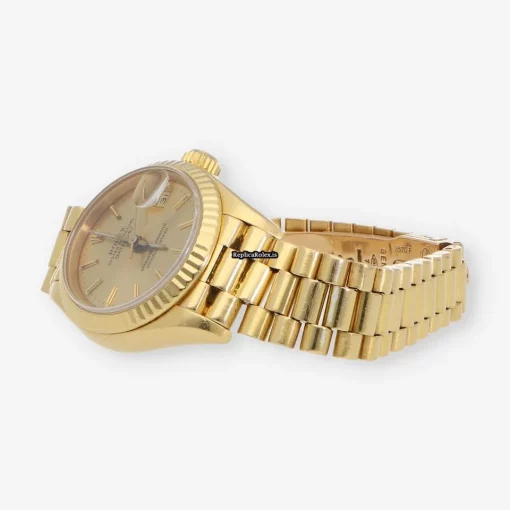 Amazing Replica Rolex Lady-datejust 69178 Caliber 2135 Automatic Movement 26mm Yellow Gold Case Womens Watch - Image 3