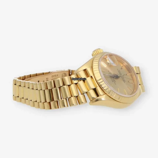 Amazing Replica Rolex Lady-datejust 69178 Caliber 2135 Automatic Movement 26mm Yellow Gold Case Womens Watch - Image 9
