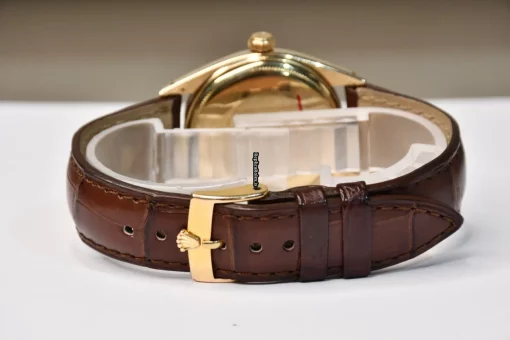Popular Replica Rolex Oyster Perpetual Date 1500 Caliber 1570 Automatic Movement 34mm Yellow Gold Case Mens/unisex Watch - Image 4
