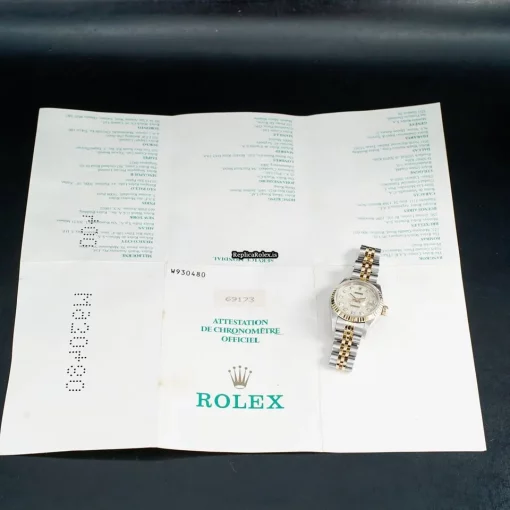 Ideal Replica Rolex Lady-datejust 69173 Caliber 2135 Automatic Movement 26mm Gold/steel Case Womens Watch - Image 11