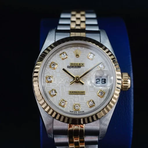 Ideal Replica Rolex Lady-datejust 69173 Caliber 2135 Automatic Movement 26mm Gold/steel Case Womens Watch - Image 12