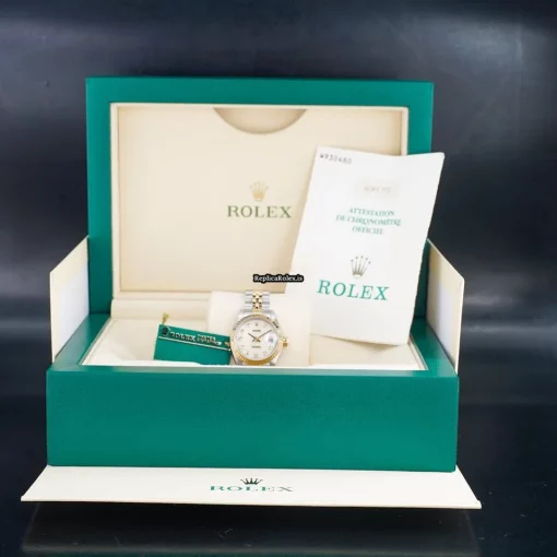Ideal Replica Rolex Lady-datejust 69173 Caliber 2135 Automatic Movement 26mm Gold/steel Case Womens Watch - Image 9