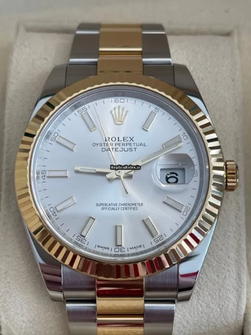Pleasing Fake Rolex Datejust 126333 Caliber 3235 Automatic Movement 41mm Gold/steel Case Mens/unisex Watch - Image 2