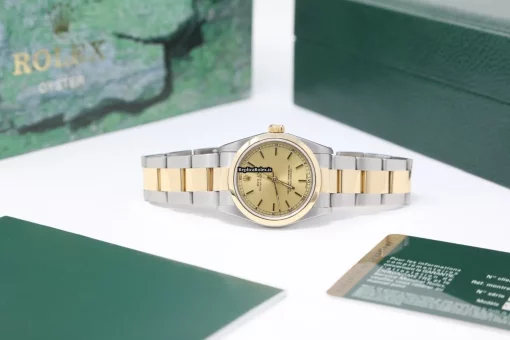 Terrific Copy Rolex Oyster Perpetual 77483 Automatic Movement 31mm Gold/steel Case Womens Watch - Image 12