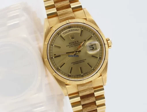 Well Made Fake Rolex Day-date 36 18248 Automatic Movement 36mm Yellow Gold Case Watch