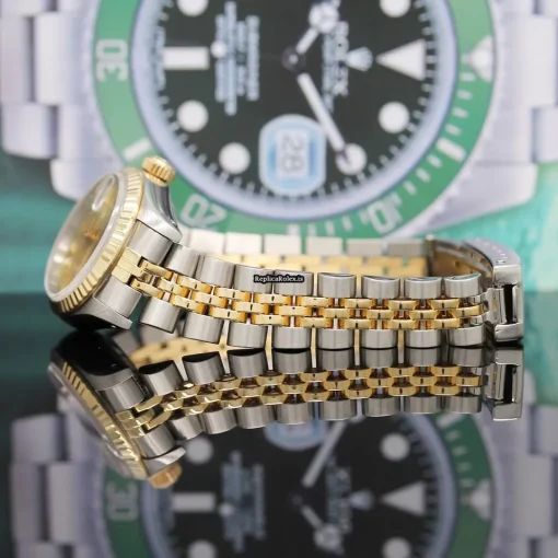 1:1 Copy Rolex Lady-datejust 69173 Caliber 2135 Automatic Movement 26x42mm Gold/steel Case Womens Watch - Image 9