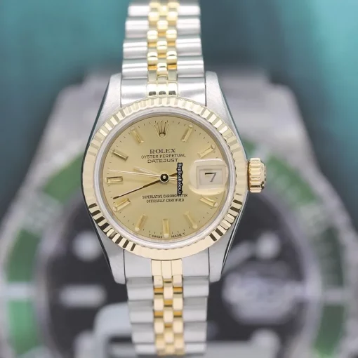 1:1 Copy Rolex Lady-datejust 69173 Caliber 2135 Automatic Movement 26x42mm Gold/steel Case Womens Watch - Image 4