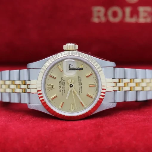 1:1 Copy Rolex Lady-datejust 69173 Caliber 2135 Automatic Movement 26x42mm Gold/steel Case Womens Watch - Image 5