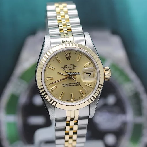 1:1 Copy Rolex Lady-datejust 69173 Caliber 2135 Automatic Movement 26x42mm Gold/steel Case Womens Watch - Image 6