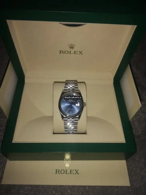 Discount Replica Rolex Datejust 126200 Caliber 3235 Automatic Movement 36mm Steel Case Mens/unisex Watch - Image 3