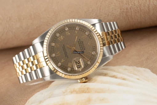 Suitable Replica Rolex Datejust 16233 Caliber 3135 Automatic Movement 36mm Gold/steel Case Mens/unisex Watch - Image 2