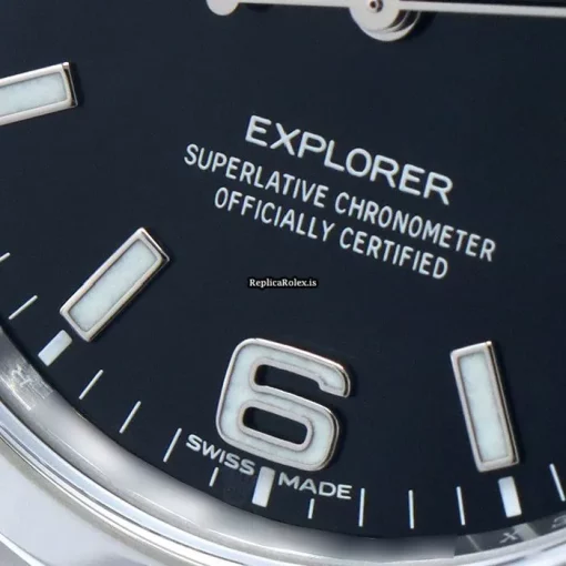 Fabulous Fake Rolex Explorer 214270 Caliber 3132 Automatic Movement 39mm Steel Case Watch - Image 5