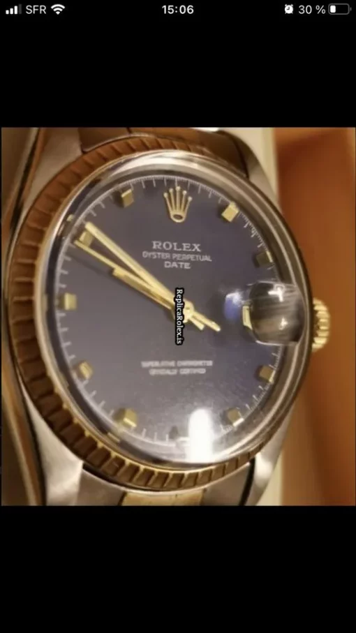 Awesome Clone Rolex Oyster Perpetual Date 1505 Caliber 1570 Automatic Movement 34mm Gold/steel Case Mens/unisex Watch - Image 10