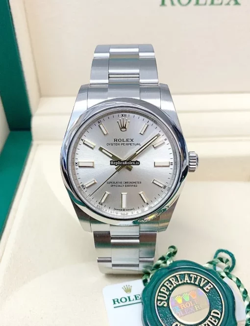 High-end Knockoff Rolex Oyster Perpetual 34 124200 Caliber 2232 Automatic Movement 34mm Steel Case Mens/unisex Watch - Image 2