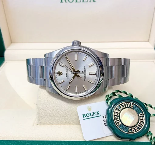 High-end Knockoff Rolex Oyster Perpetual 34 124200 Caliber 2232 Automatic Movement 34mm Steel Case Mens/unisex Watch - Image 3