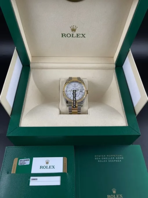 Durable Replicas Rolex Sky-dweller 326933 Caliber 9001 Automatic Movement 42mm Gold/steel Case Mens/unisex Watch - Image 6