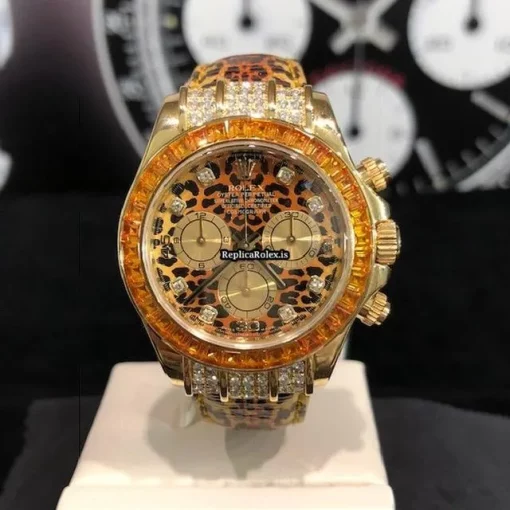 Incredible Replica Rolex Daytona 116598 Caliber 4130 Automatic Movement 40mm Yellow Gold Case Mens/unisex Watch - Image 2