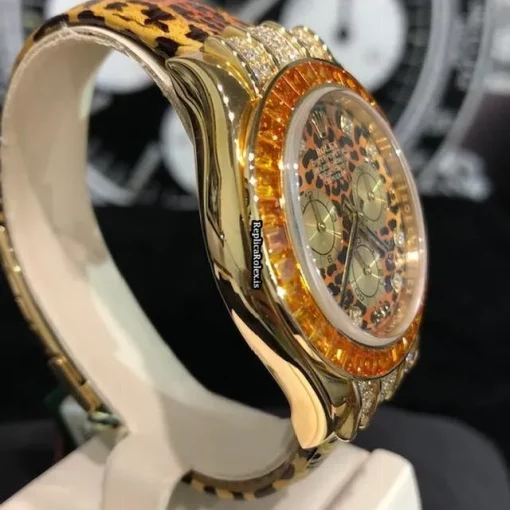 Incredible Replica Rolex Daytona 116598 Caliber 4130 Automatic Movement 40mm Yellow Gold Case Mens/unisex Watch - Image 3