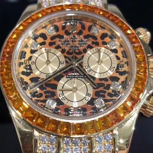Incredible Replica Rolex Daytona 116598 Caliber 4130 Automatic Movement 40mm Yellow Gold Case Mens/unisex Watch - Image 5