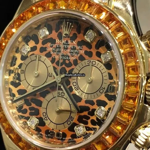 Incredible Replica Rolex Daytona 116598 Caliber 4130 Automatic Movement 40mm Yellow Gold Case Mens/unisex Watch - Image 6