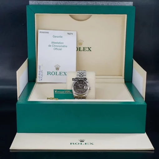 Discount Replicas Rolex Lady-datejust 78274 Caliber 2235 Automatic Movement 31mm Steel Case Watch - Image 9