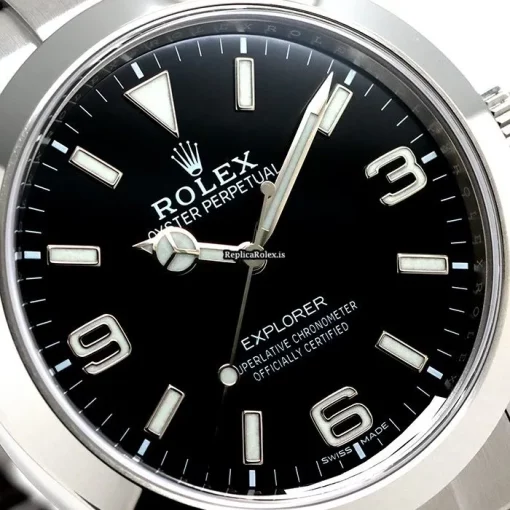 Inexpensive Replica Rolex Explorer 214270 Caliber 3132 Automatic Movement 39mm Steel Case Watch - Image 6