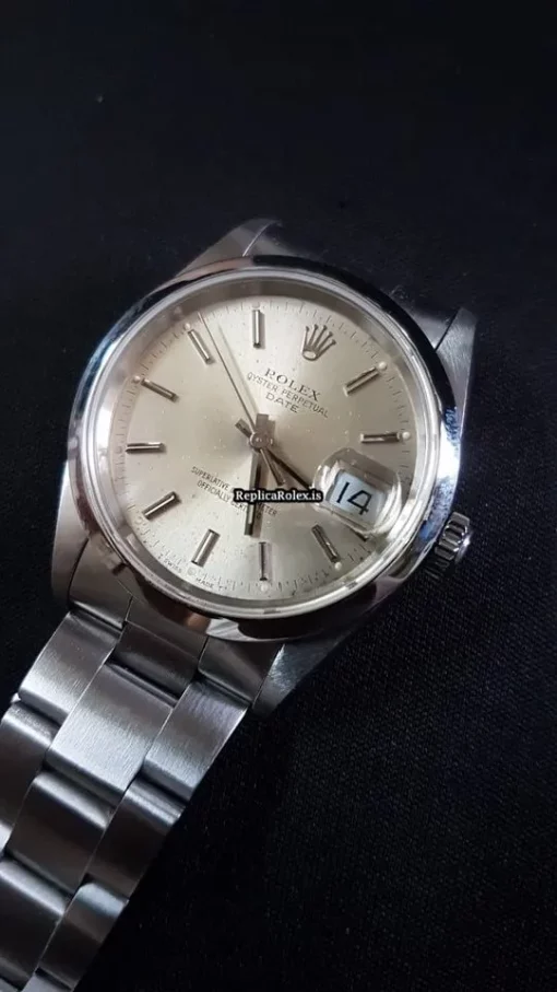 Remarkable Replica Rolex Oyster Perpetual Date 1500 Caliber 3135 Automatic Movement 34x42mm Steel Case Mens/unisex Watch