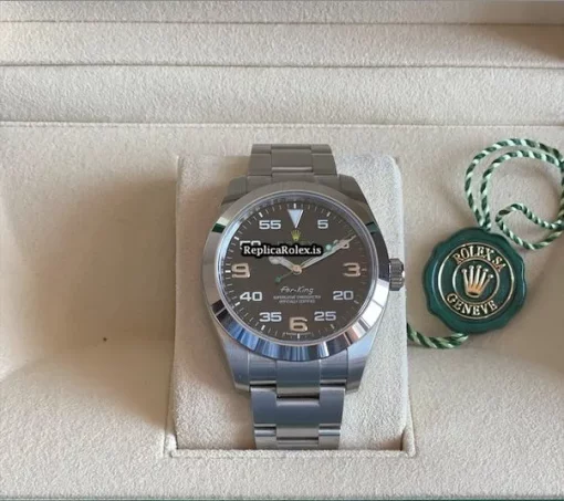 Trustworthy Fake Rolex Air King 116900 Caliber 3131 Automatic Movement 40mm Steel Case Mens/unisex Watch - Image 3