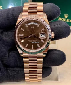 Cool Fake Rolex Day-date 40 228235 Caliber 3255 Automatic Movement 40mm Rose Gold Case Mens/unisex Watch