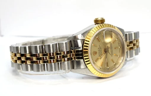 Terrific Fake Rolex Lady-datejust 69173 Caliber 2135 Automatic Movement 26mm Gold/steel Case Womens Watch - Image 3