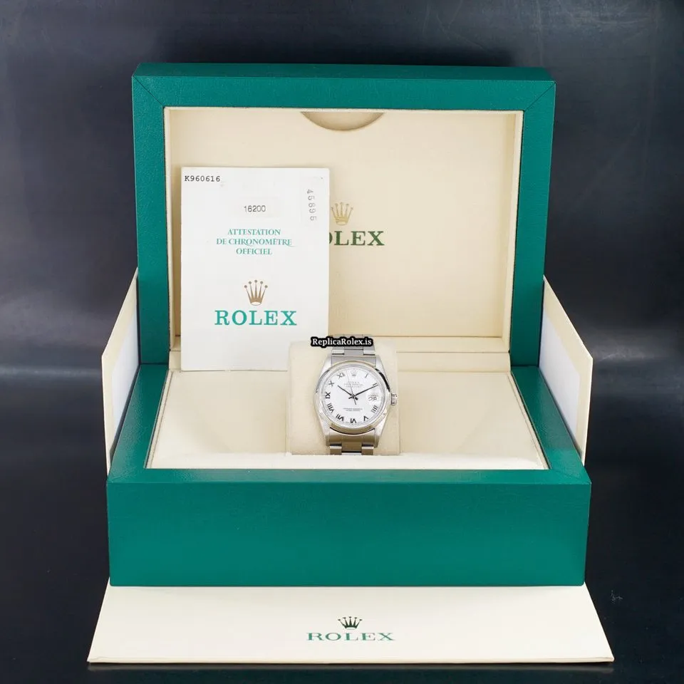 Offering Fake Rolex Datejust 16200 Caliber 3135 Automatic Movement 36mm Steel Case Mens/unisex Watch - Image 9