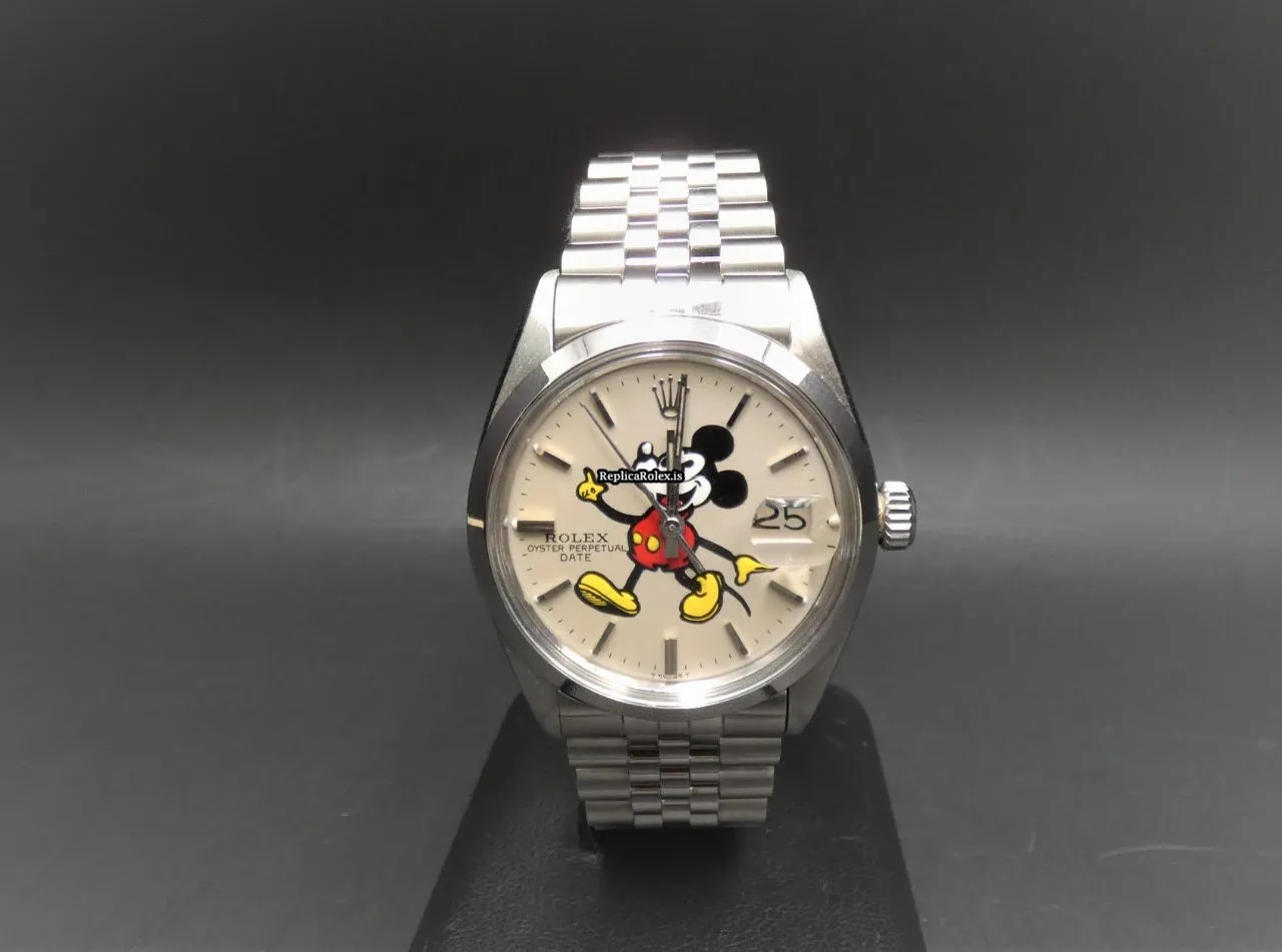 Fantastic Copy Rolex Oyster Perpetual Date 1500 Caliber 1570 Automatic Movement 34mm Steel Case Mens/unisex Watch - Image 6