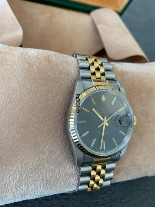 Pleasing Fake Rolex Datejust 16233 Caliber 3135 Automatic Movement 36mm Gold/steel Case Mens/unisex Watch - Image 5