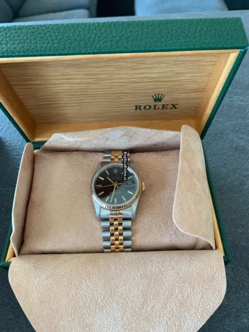 Pleasing Fake Rolex Datejust 16233 Caliber 3135 Automatic Movement 36mm Gold/steel Case Mens/unisex Watch - Image 6