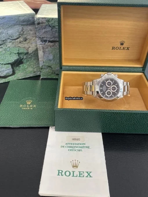 Awesome Knockoff Rolex Daytona 16520 Automatic Movement 40mm Steel Case Watch - Image 6