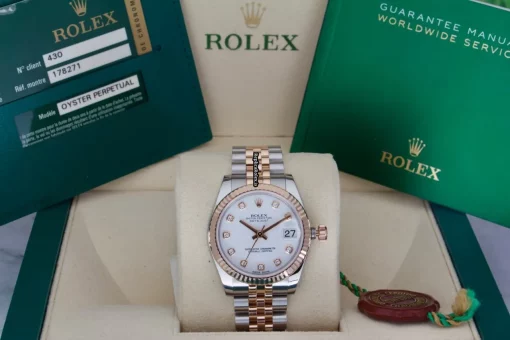 Aaa Fake Rolex Lady-datejust 178271 Caliber 2235 Automatic Movement 31mm Gold/steel Case Womens Watch - Image 3