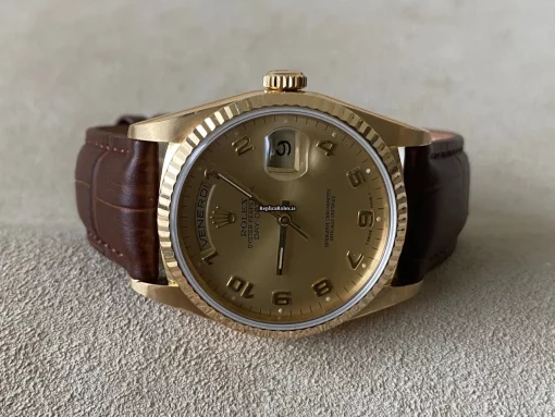 Defect Replica Rolex Day-date 36 18238 Caliber 3155 Automatic Movement 36mm Yellow Gold Case Mens/unisex Watch - Image 2