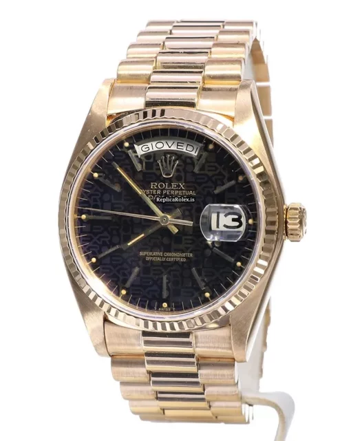 Offering Fakes Rolex Day-date 36 18038 Caliber 3055 Automatic Movement 36mm Yellow Gold Case Mens/unisex Watch